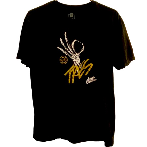 High End Hoop Culture Skelton Hand TREE Three Ball Sign Men’s L T-Shirt - Picture 1 of 4